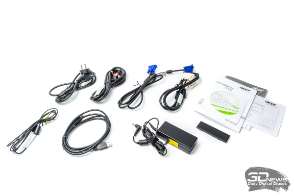  Acer T272HL &mdash; комплект поставки 