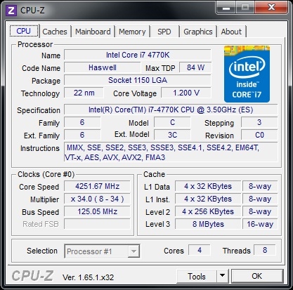 Intel DZ87KLT-75K разгон 2