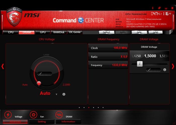 MSI Z87-GD65 Command Center 5