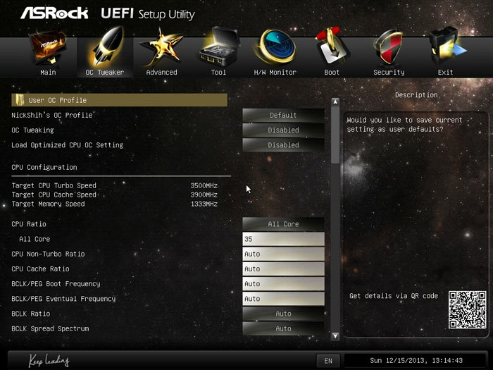 ASRock Z87 OC Formula настройки разгона 1