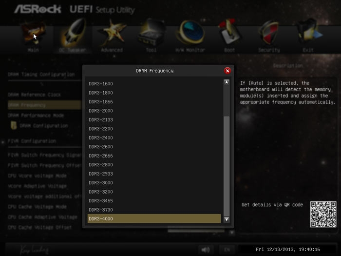 ASRock Z87 Extreme4/TB4 частота памяти