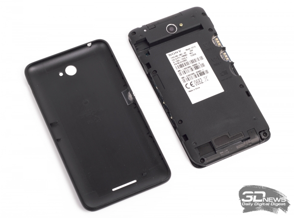  Sony Xperia E4 Dual без задней крышки 