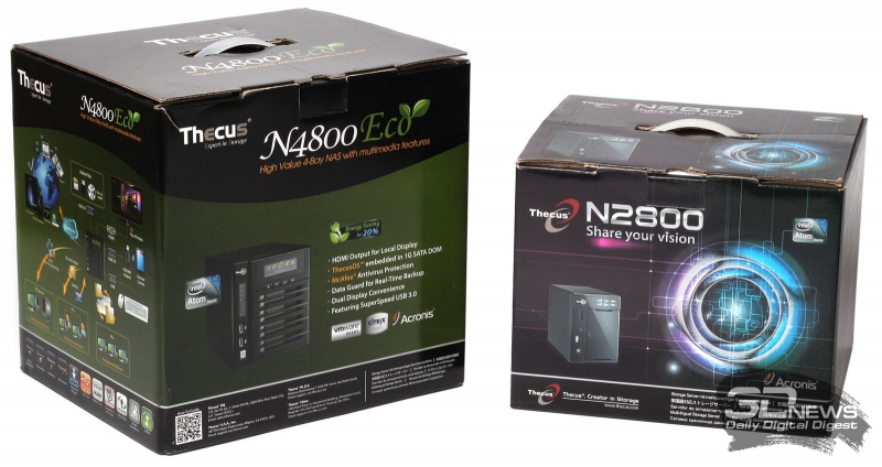  Упаковка NAS Thecus N4800ECO и Thecus N2800 