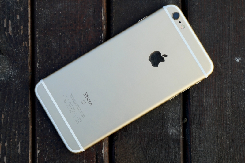  Apple iPhone 6s Plus, задняя панель: в левом верхнем углу &mdash; основная камера с двойной светодиодной вспышкой и микрофоном 
