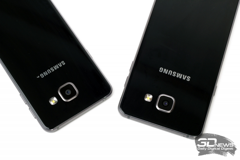  Samsung Galaxy A3 (слева) и Galaxy A5 (справа) &ndash; основные камеры 