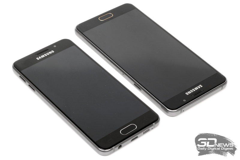  Samsung Galaxy A3 (слева) и A5 (справа) &ndash; боковые стороны 