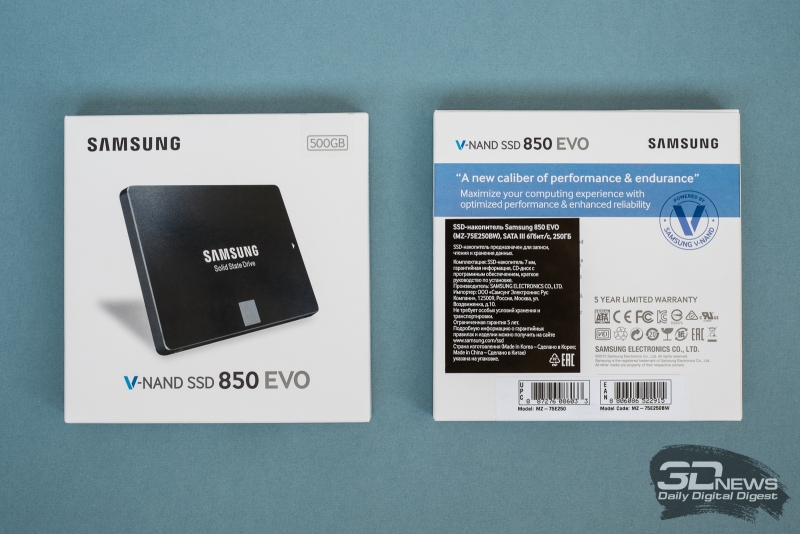  Новая упаковка &ndash; Samsung 850 EVO v2 на базе 48-слойной TLC 3D V-NAND 