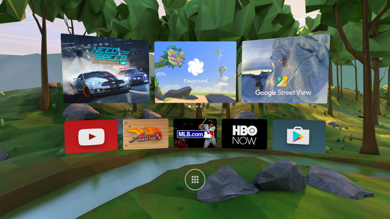  Интерфейс в платформе Google DayDream 