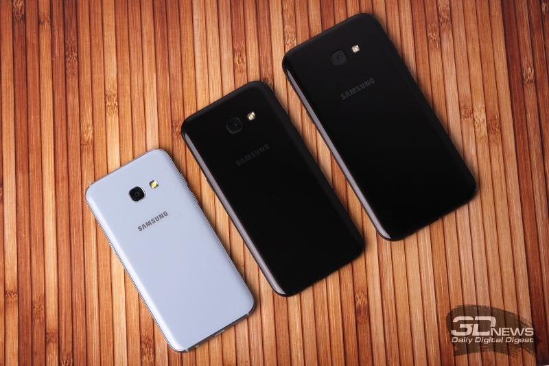  Samsung A-series, тыльная панель: объектив основной камеры и светодиодная вспышка 