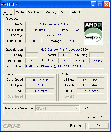  Sempron 3300+ 