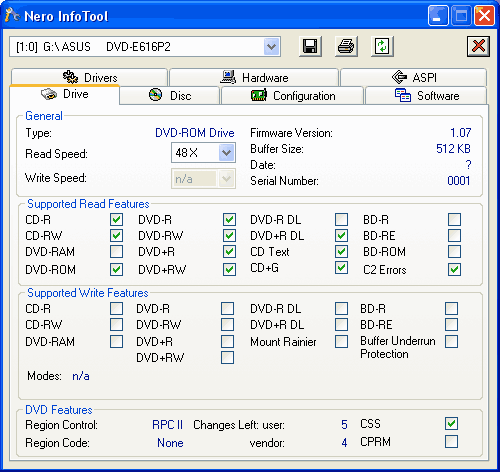 ASUS DVD-E616P2