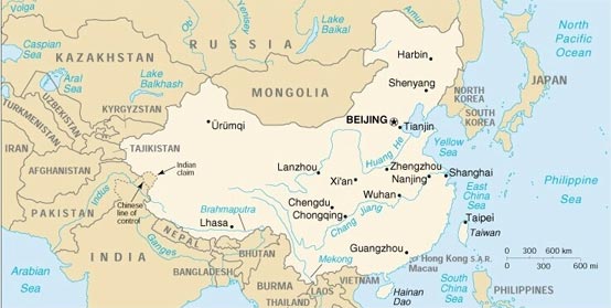  карта китая 