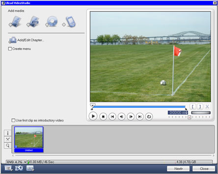 Ulead Video Studio 10 экспорт на оптический носитель