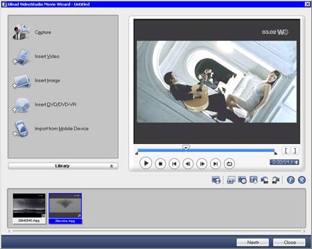 Ulead Video Studio 10 создание редактирование видео в режиме мастера movie wizard