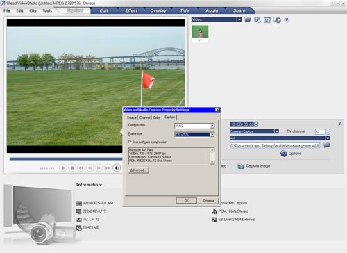 Ulead Video Studio 10 редактирование видео установка разрешения