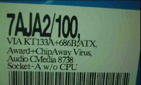  Chaintech 7AJA2 label 