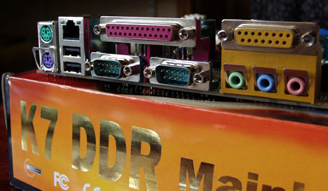 DFI AD76-RAID back panel