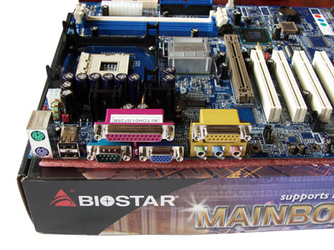 Biostar P4TDH back panel 