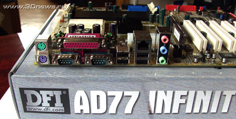 DFI AD77 Back Panel