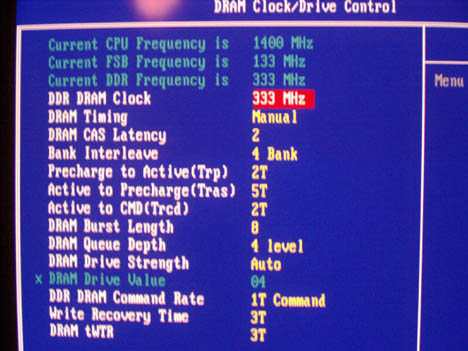 DFI AD77 BIOS Memory
