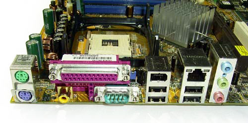 Asus P4С800 Deluxe Back Panel