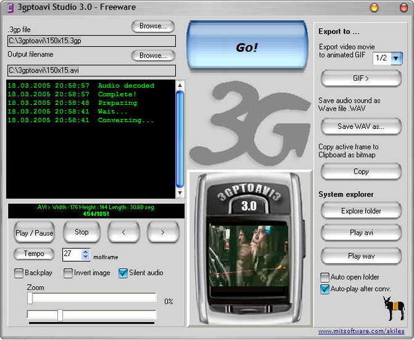 Преобразуем 3GP